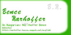 bence marhoffer business card